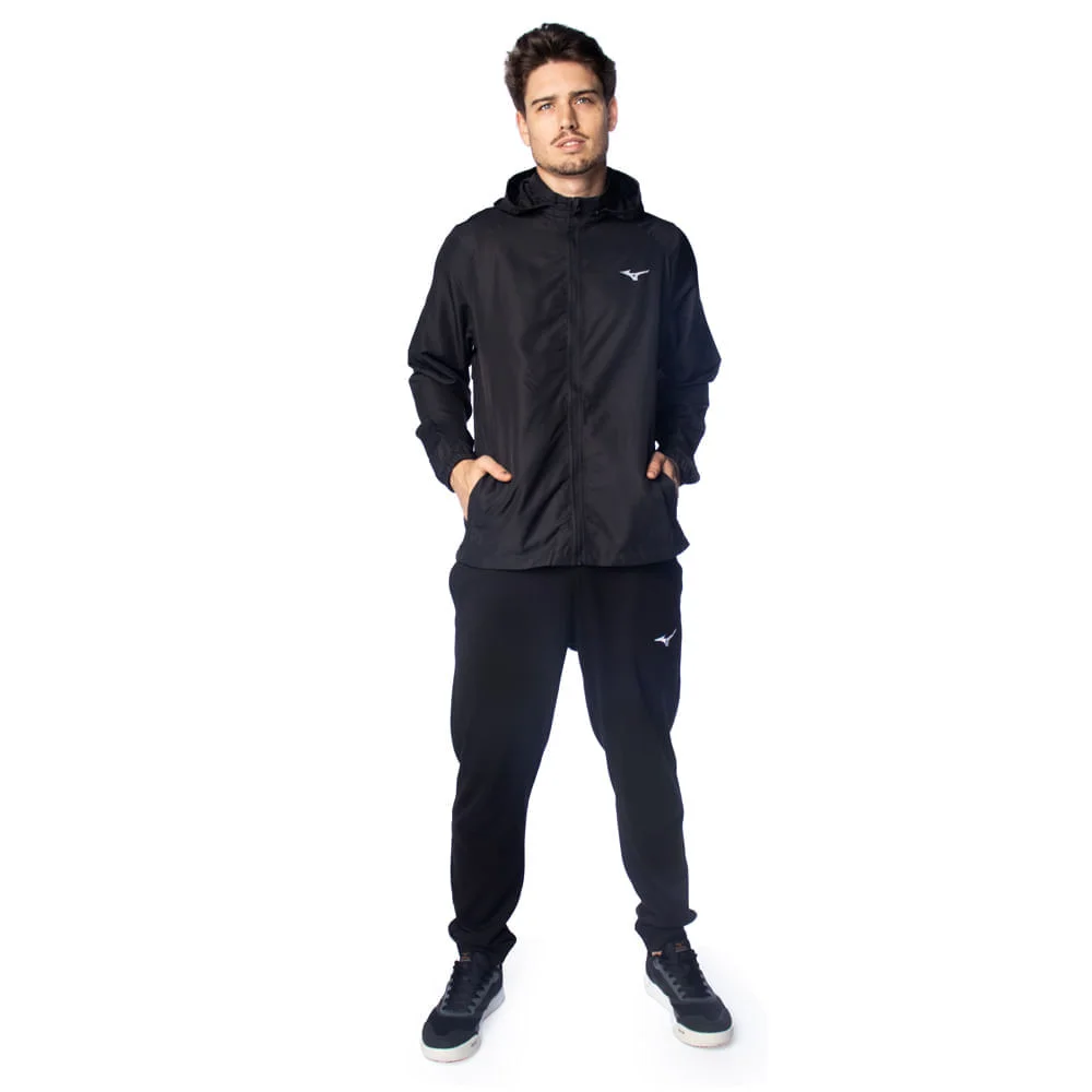Corta Vento Masculina Mizuno Ripstop Compactável Preto Preto 5
