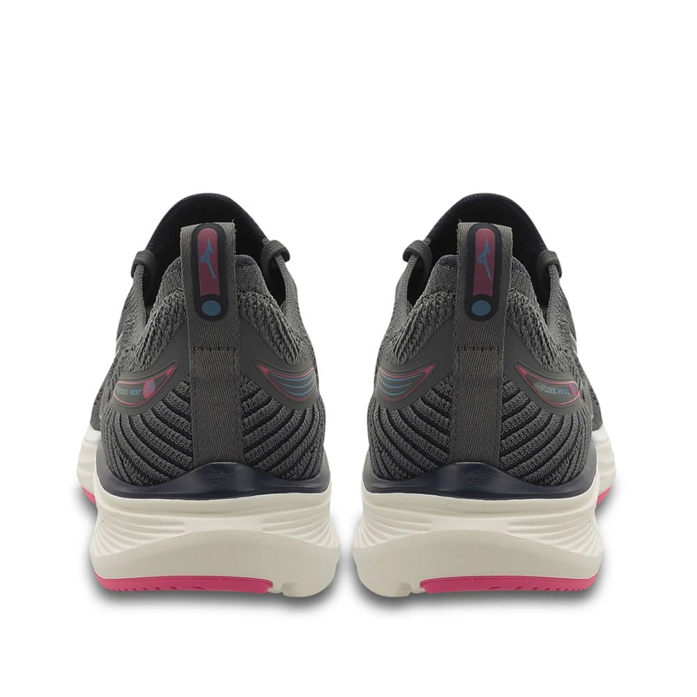 Tênis Feminino Mizuno Cool Ride 3 Cinza Escuro e Pink Cinza 3