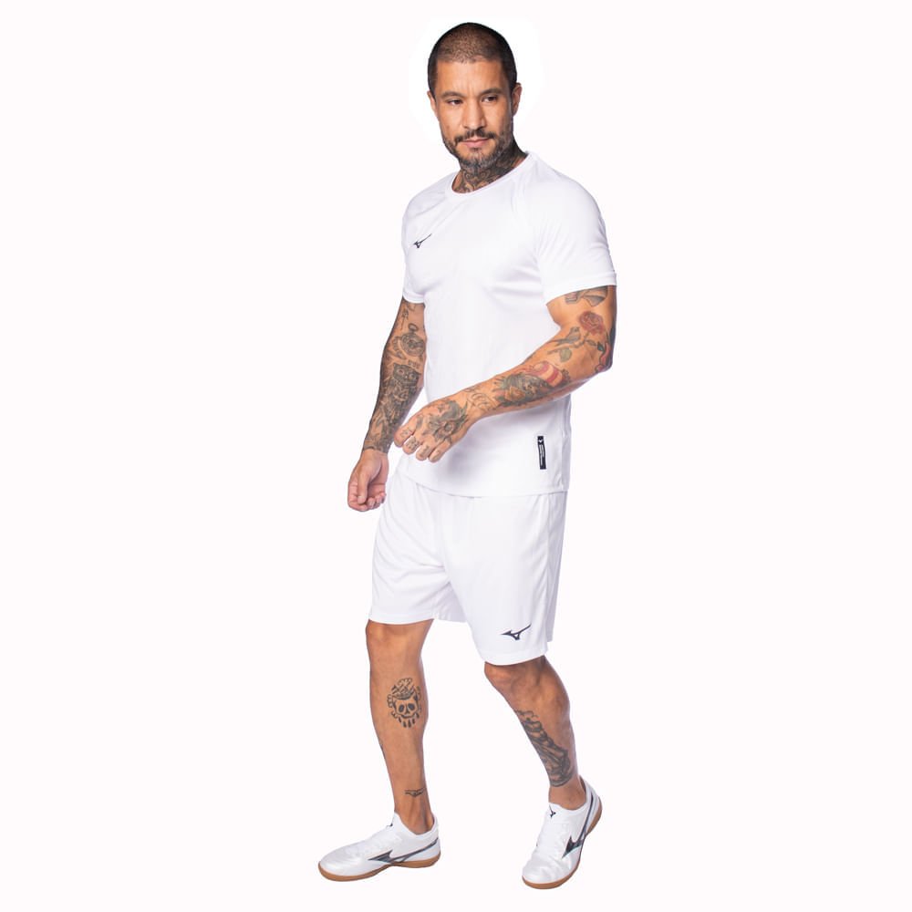 Calção Masculino Mizuno Futebol Branco Branco 4