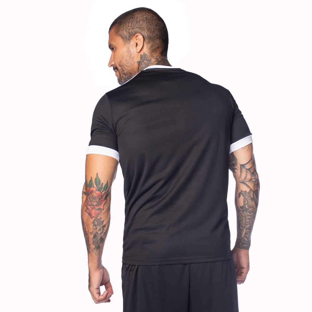 Camiseta Masculina Mizuno Futebol Preto/Branco Masculina Mizuno Futebol Preto/Branco Preto/Branco 2