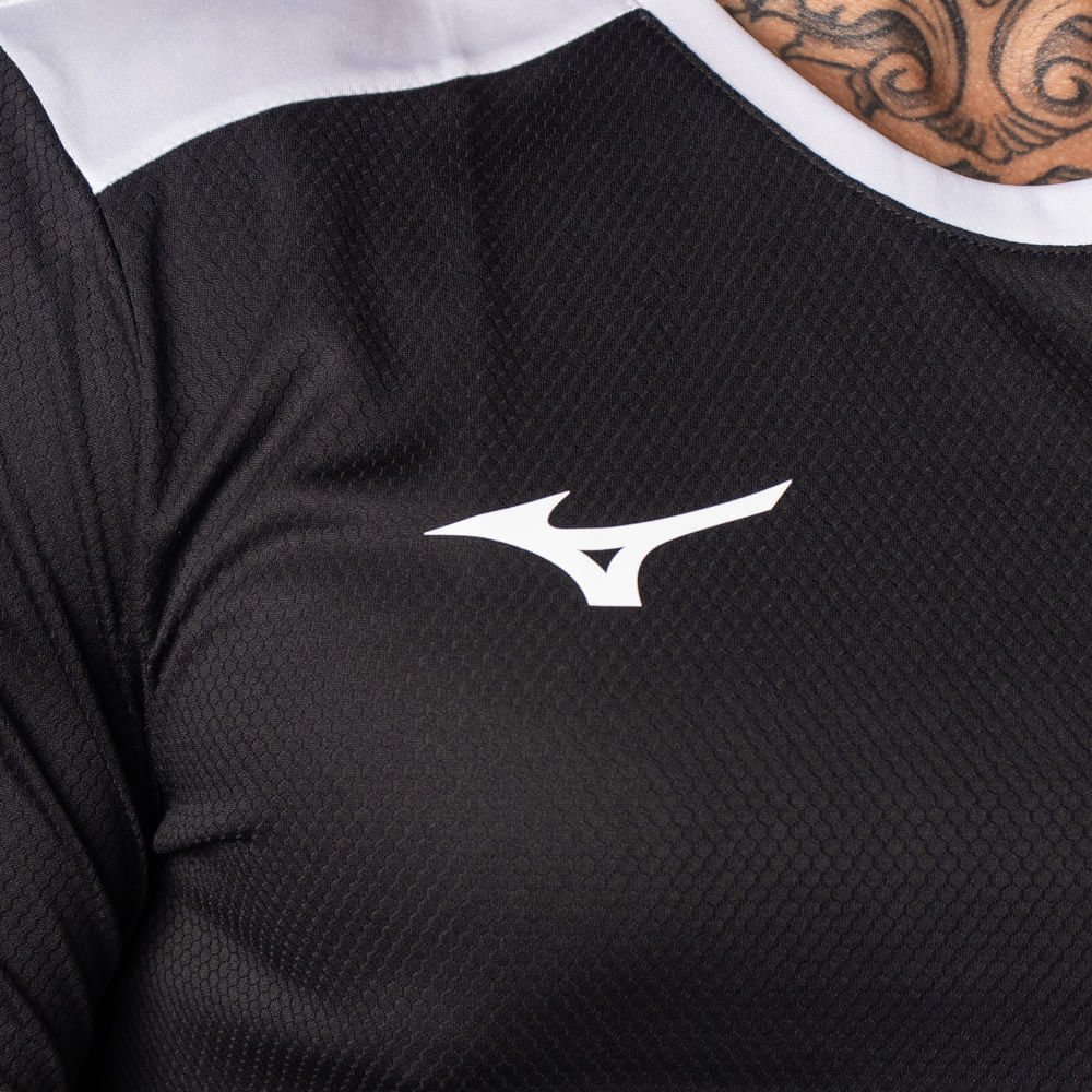 Camiseta Masculina Mizuno Futebol Preto/Branco Masculina Mizuno Futebol Preto/Branco Preto/Branco 3