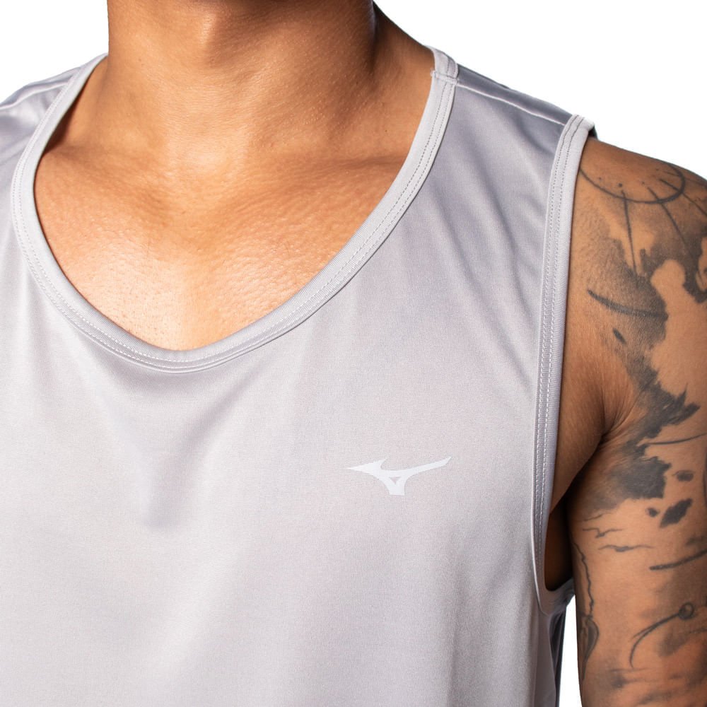 Regata Masculina Mizuno Energy Cinza Claro Cinza 3