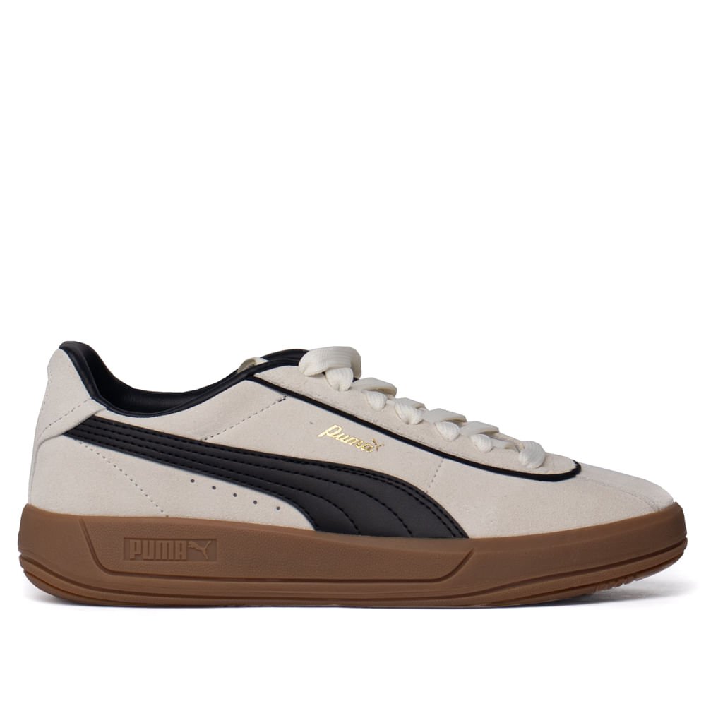 Tênis Feminino Puma Camurça Off White/Preto