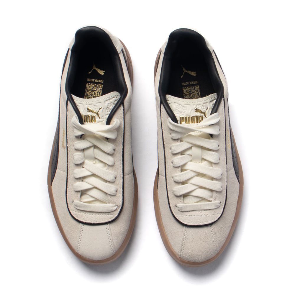 Tênis Feminino Puma Camurça Off White/Preto Bege/Preto 4