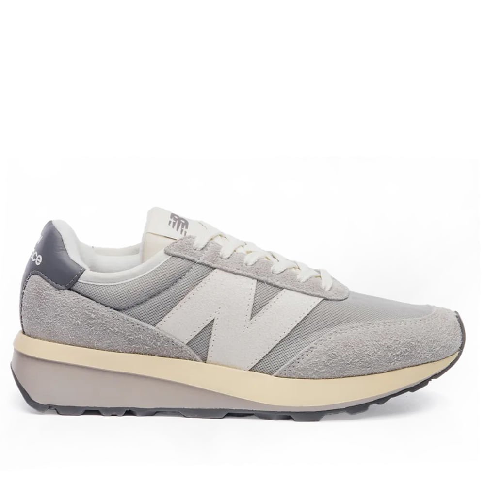 Tênis Unissex New Balance 370 Cinza Claro/Off White