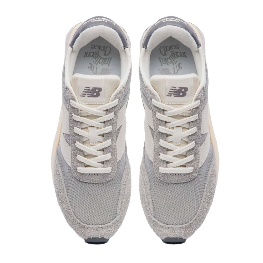 Tênis Unissex New Balance 370 Cinza Claro/Off White Cinza 4