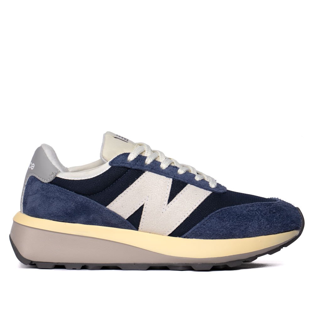 Tênis Masculino New Balance 370 Marinho/Off White