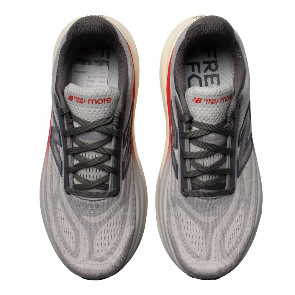 Tênis Masculino New Balance V6 Mesh Cinza Claro/Vermelho Cinza Claro 4