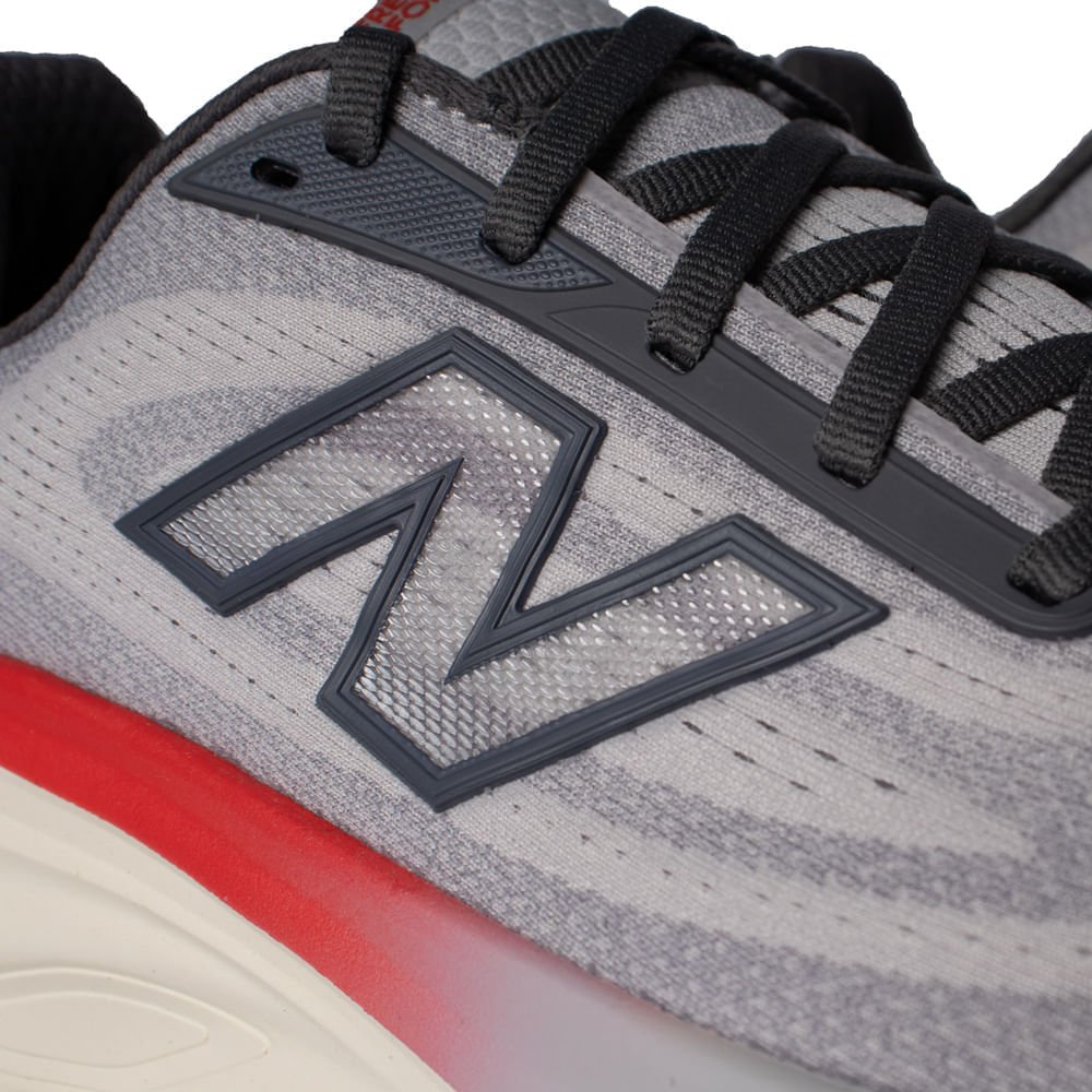 Tênis Masculino New Balance V6 Mesh Cinza Claro/Vermelho Cinza Claro 5
