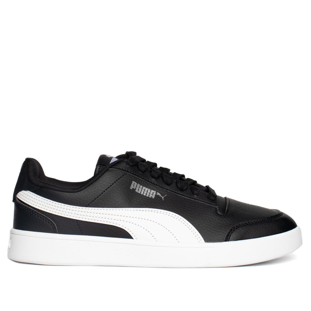 Tênis Masculino Puma Shuffle Microfuros Preto/Branco