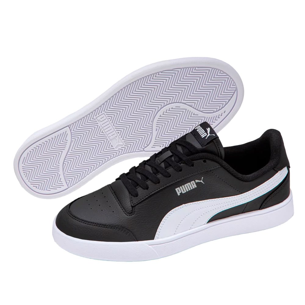 Tênis Masculino Puma Shuffle Microfuros Preto/Branco Preto/Branco 5