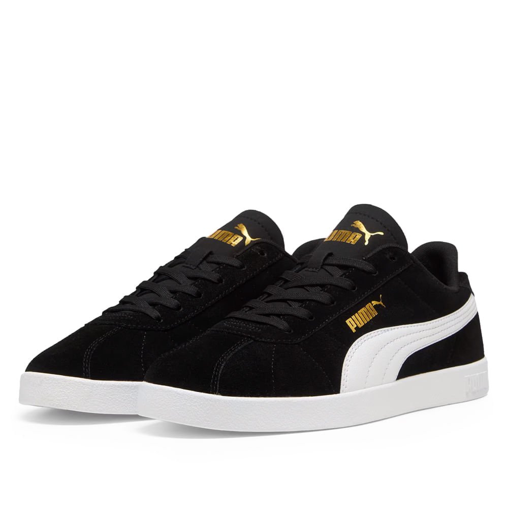 Tênis Masculino Puma Club II Camurça Soft Foam Preto/Branco Preto/Branco 3
