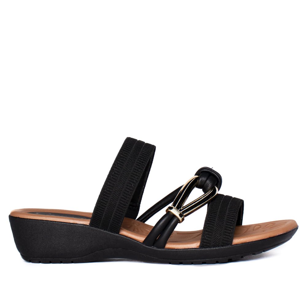 Tamanco Feminino Campesi Napa Elástico Preto