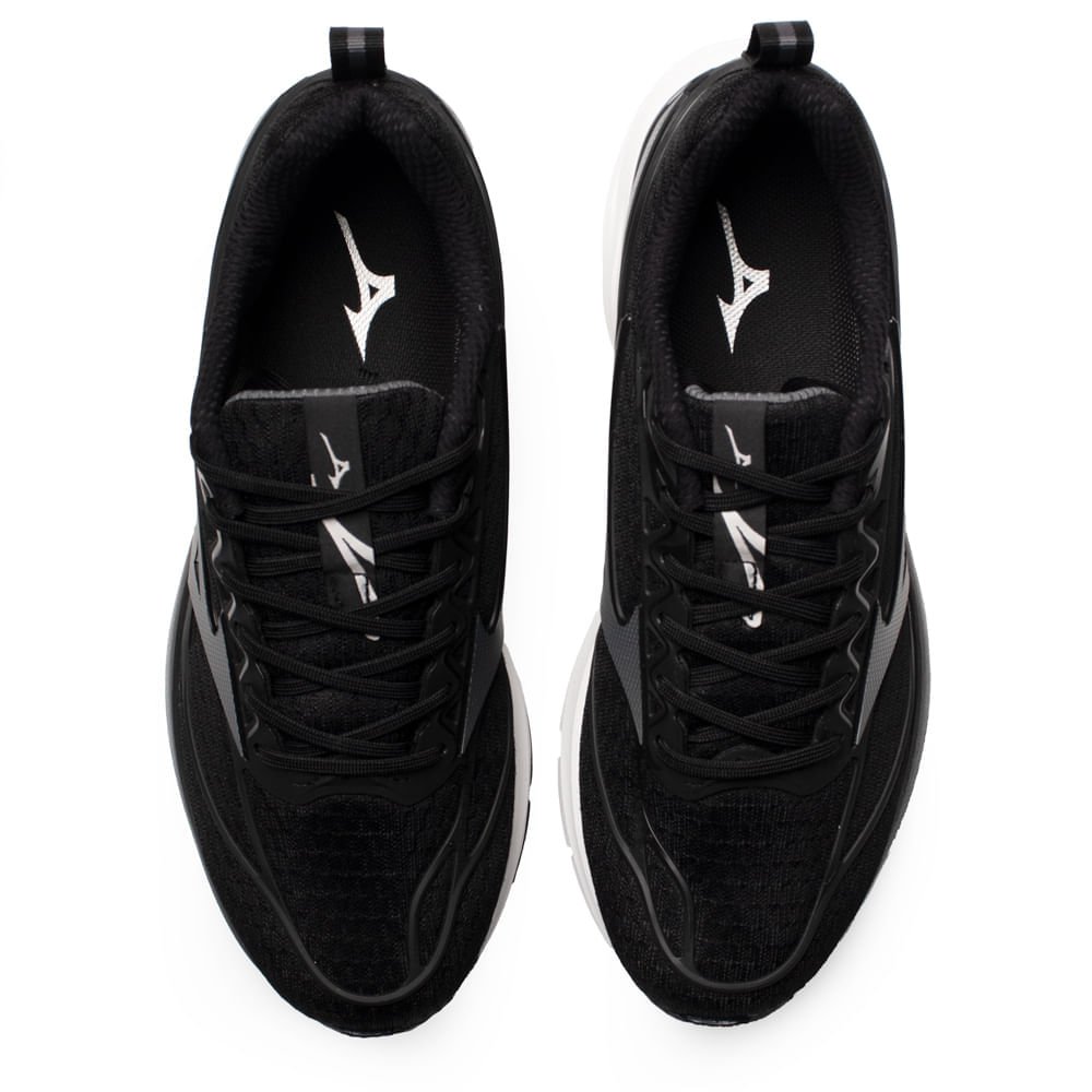 Tênis Masculino Mizuno Space 5 Respirável Preto/Branco Preto/Branco 4
