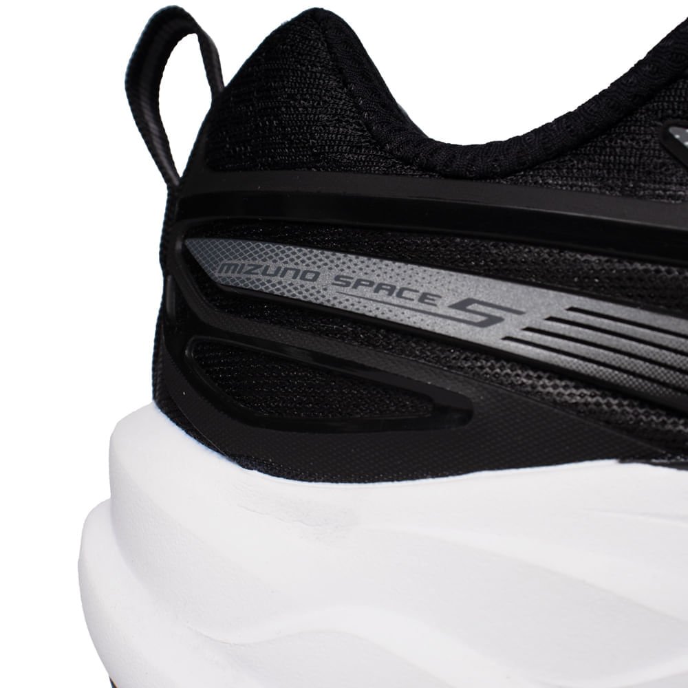 Tênis Masculino Mizuno Space 5 Respirável Preto/Branco Preto/Branco 5