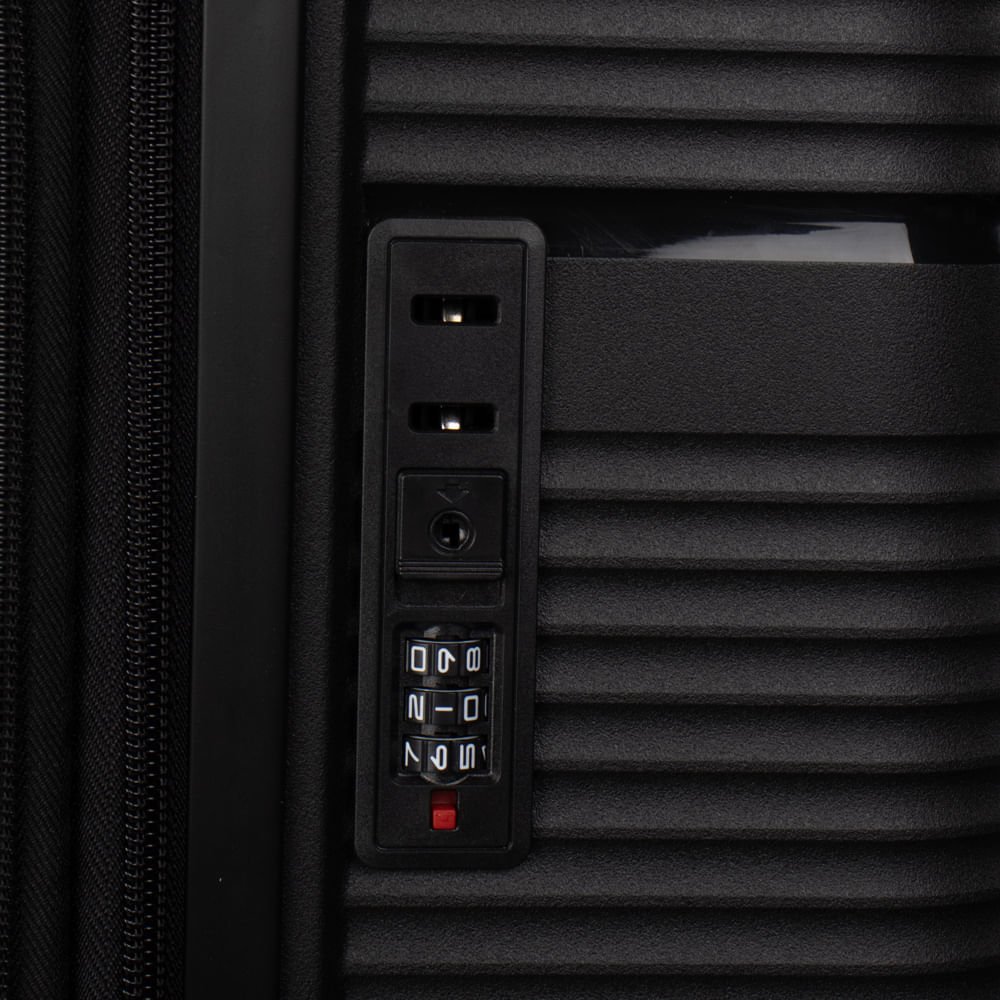 Mala Tonin Karbono Polipropileno Cadeado Média Preto Preto 6