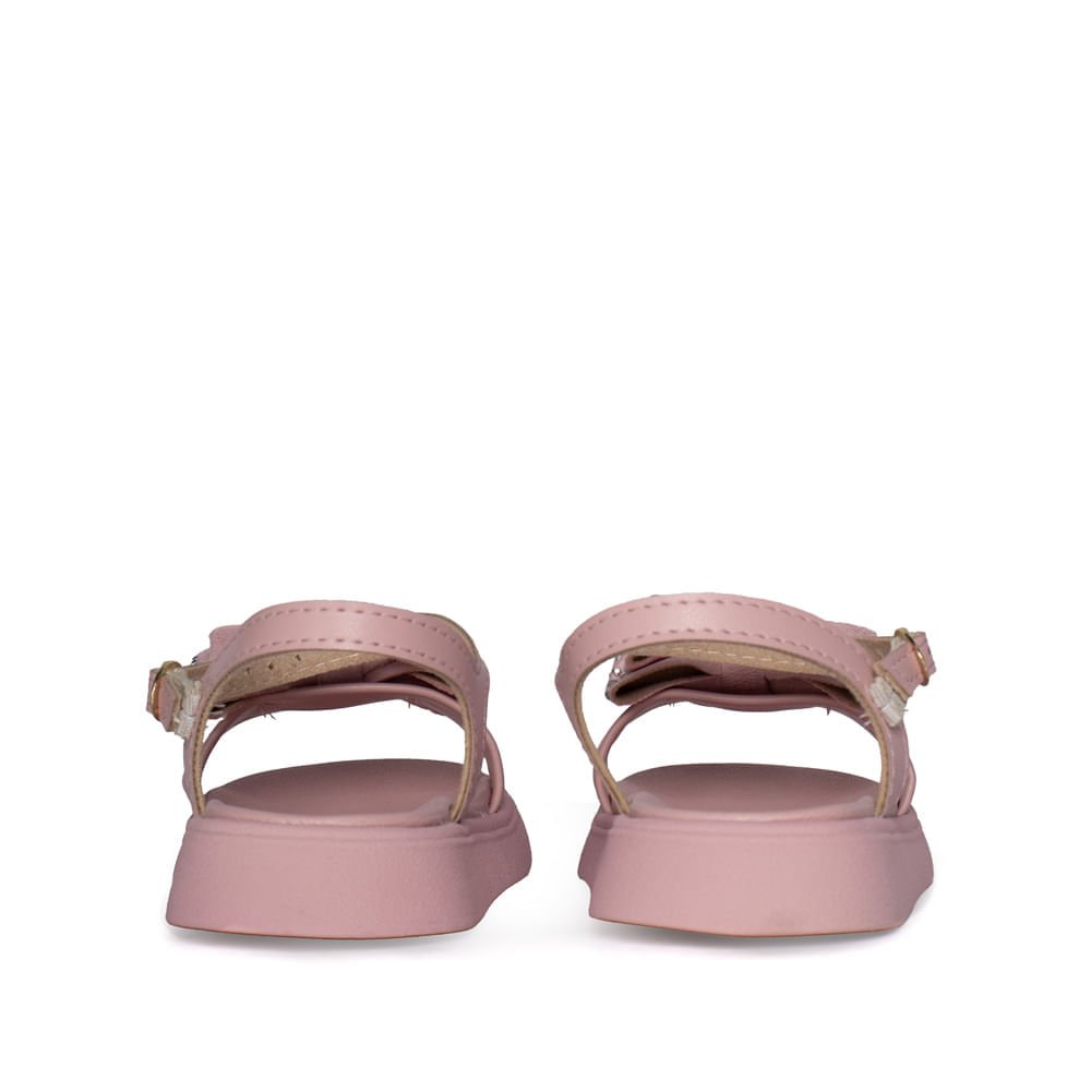 Sandália Infantil Molekinha Laço Napa Turim Rosa Rosa 3