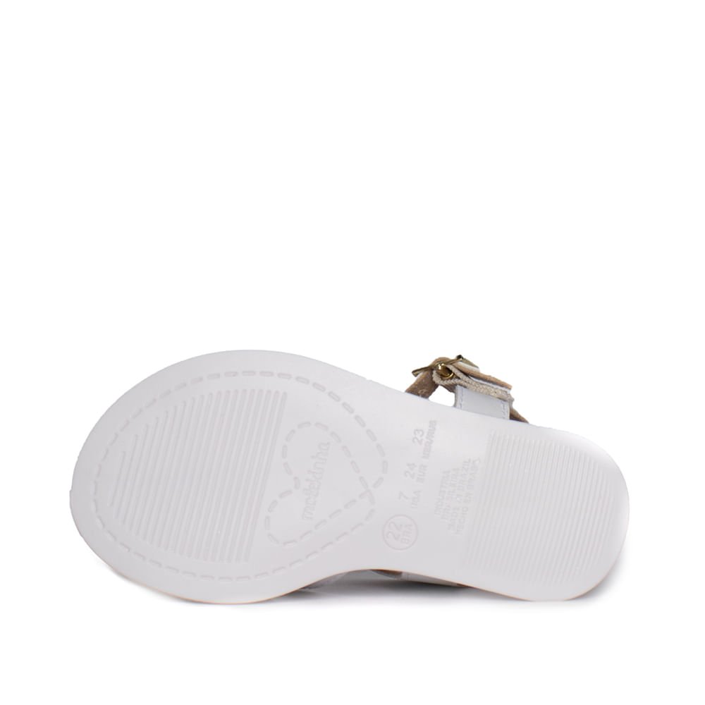 Sandália Infantil Molekinha Laço Verniz Branco Branco 2