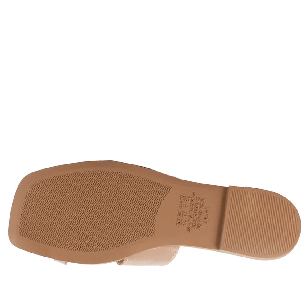 Sandália Rasteira Feminina Dakota Napa Recorte Moderno Bege Bege 2