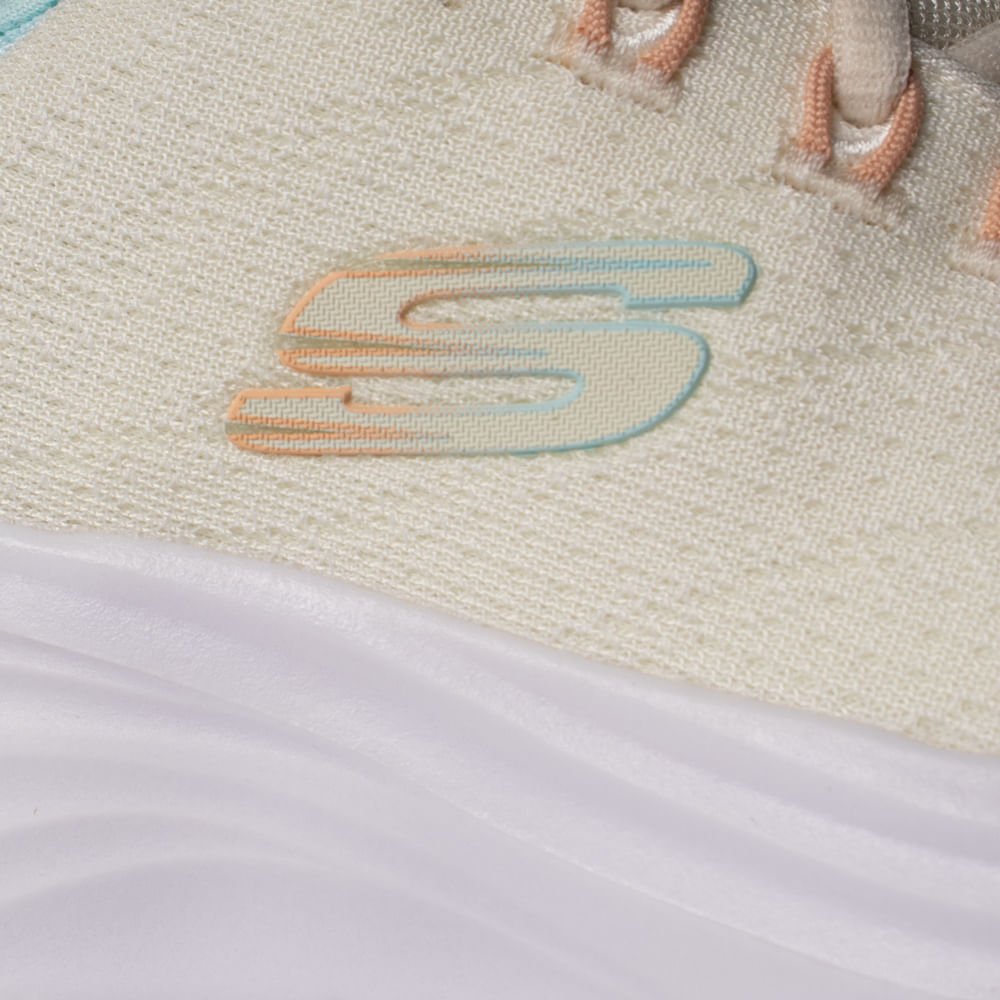 Tênis Feminino Skechers Vapor Foam Leve Off White/Azul Off White 5