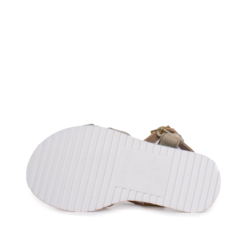 Sandália Infantil Molekinha Laço Metal Dourado Dourado 2
