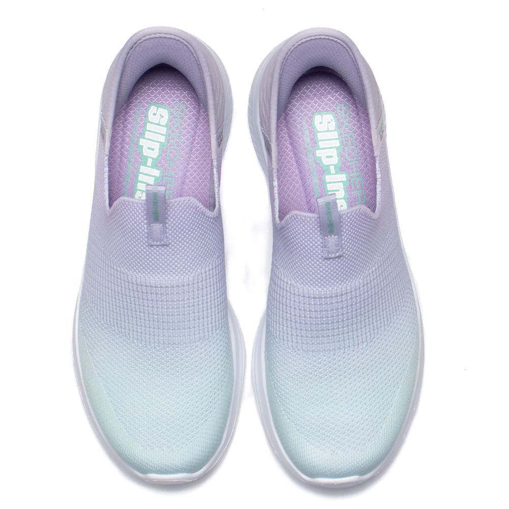 Tênis Feminino Skechers Ultra Flex 3.0 Lilás/Azul Claro Lilás 4