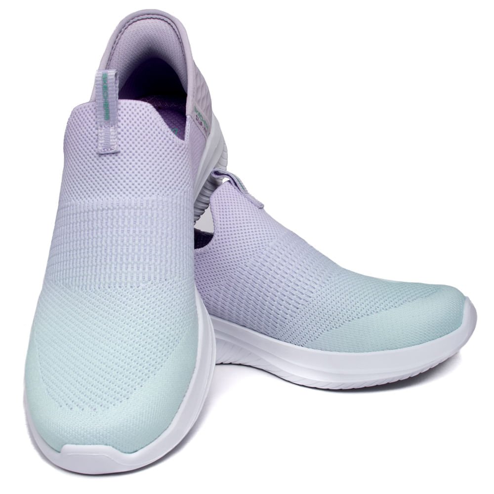 Tênis Feminino Skechers Ultra Flex 3.0 Lilás/Azul Claro Lilás 5