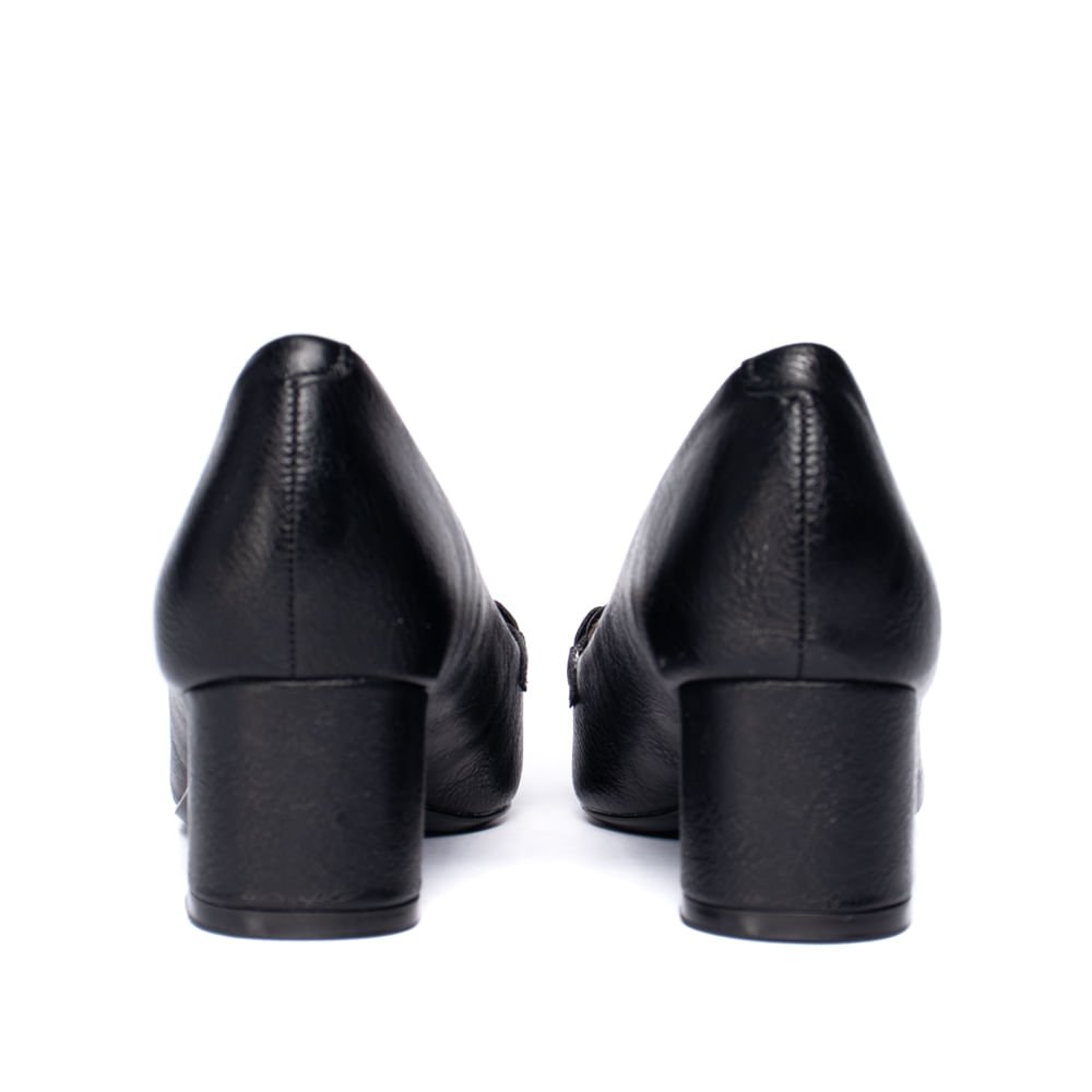 Sapato Feminino Vizzano Scarpin Salto Bloco Preto Preto 3