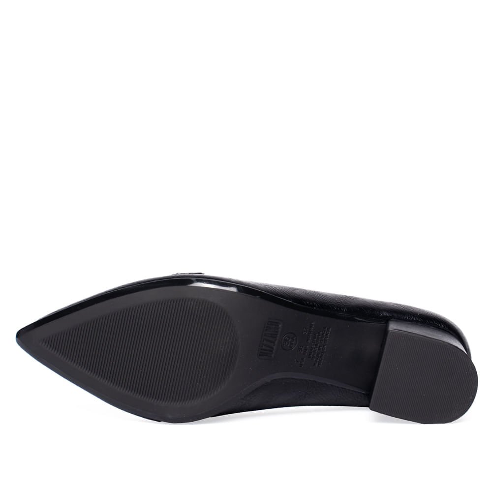 Sapato Feminino Vizzano Scarpin Salto Bloco Preto Preto 2