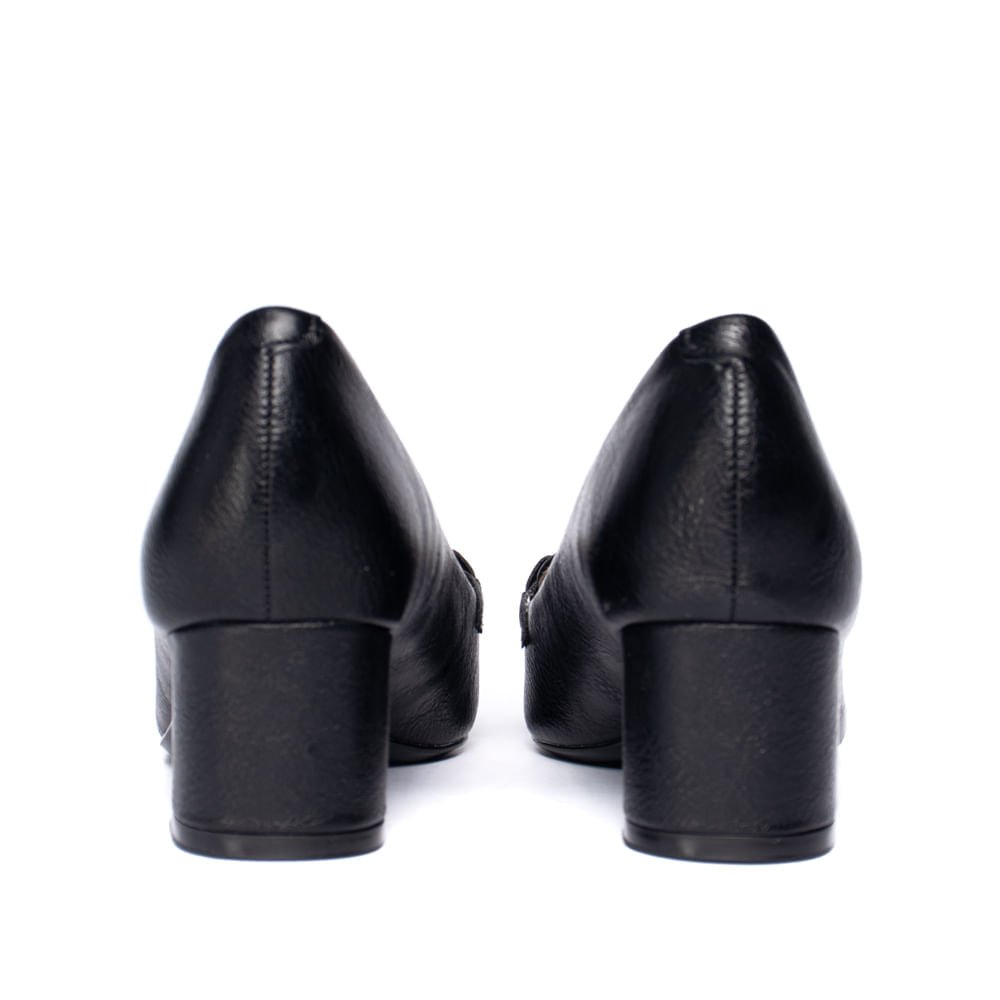 Sapato Feminino Vizzano Scarpin Salto Bloco Preto Preto 3