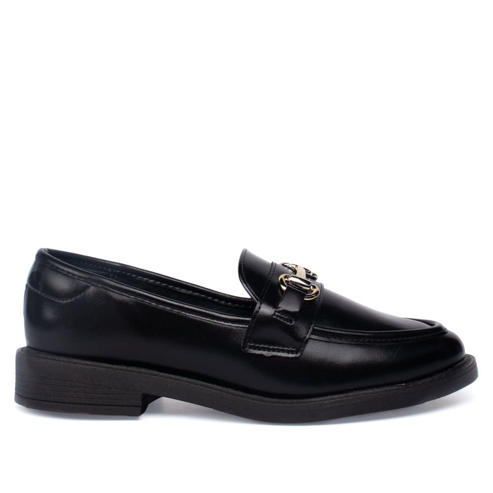 Mocassim Feminino Vizzano Napa Guarda Preto