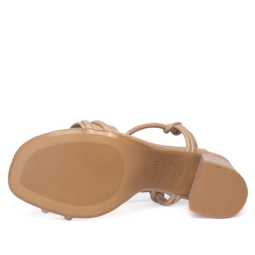 Sandália Feminina Vizzano Pelica Detalhe Fivela Bege Bege 2