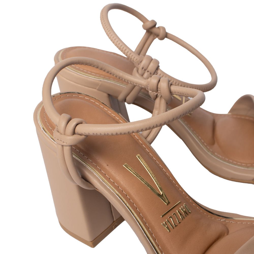 Sandália Feminina Vizzano Pelica Detalhe Fivela Bege Bege 6