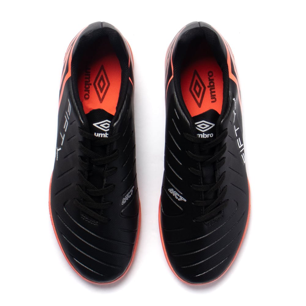 Chuteira Masculina Umbro Futsal Fifty VI League Preto/Laranja Preto/Laranja 4