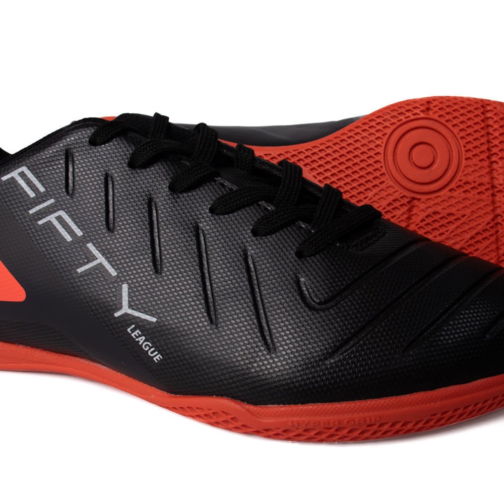 Chuteira Masculina Umbro Futsal Fifty VI League Preto/Laranja Preto/Laranja 5