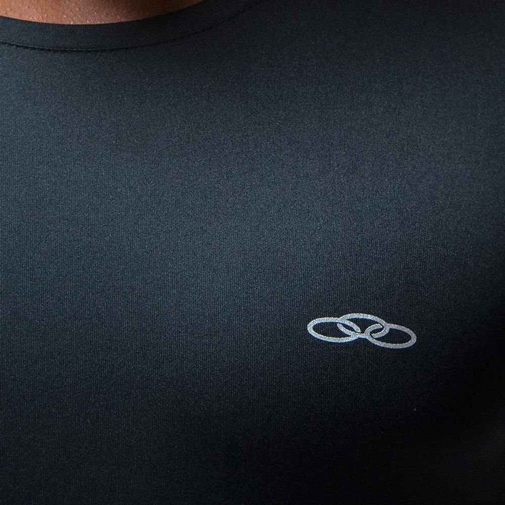 Camiseta Masculina Olympikus Essential Manga Longa Preto Preto 3