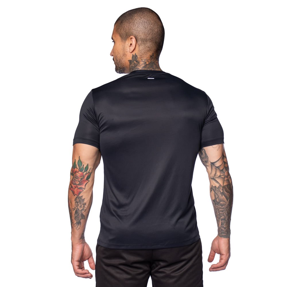 Camiseta Masculina Fila Reflective Core Run Preta Preto 2