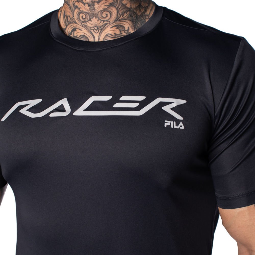 Camiseta Masculina Fila Reflective Core Run Preta Preto 3