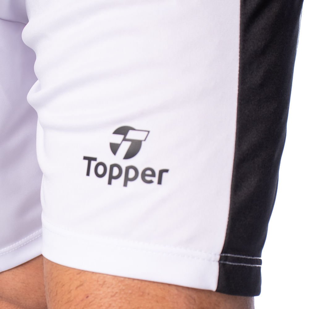 Calção Masculino Topper Classic Color III Branco/Preto Branco/Preto 3
