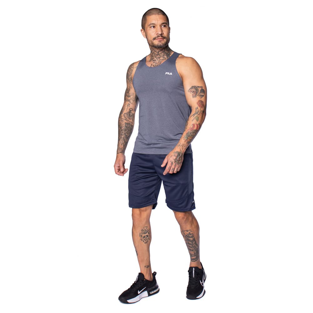 Regata Masculina Fila Sport Melange Lux Marinho Marinho 4