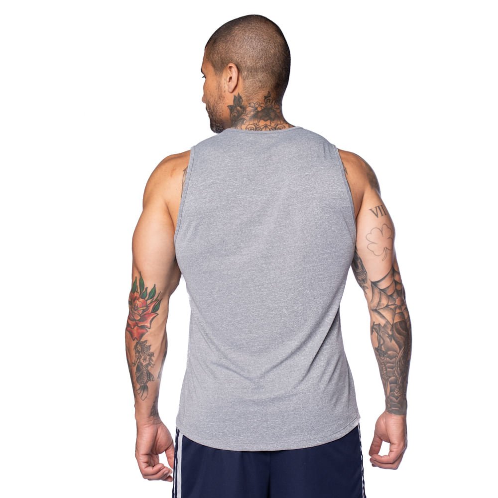 Regata Masculina Topper Treino e Performance Cinza Mescla Cinza Mescla 2
