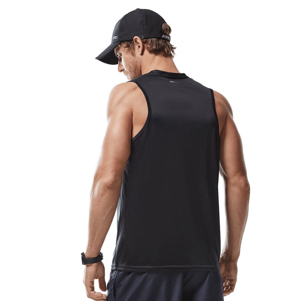 Regata Masculina Olympikus Essential Preto Preto 2