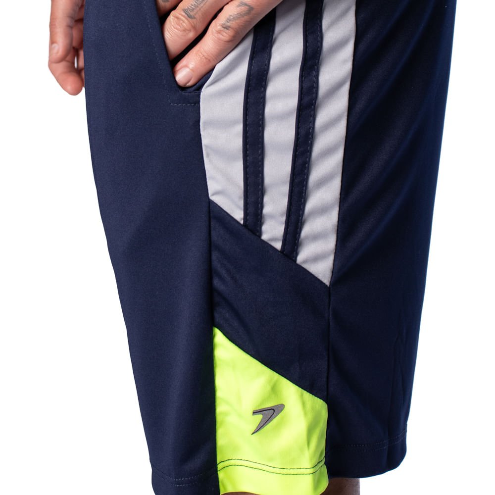 Bermuda Masculina Poker Seaside Dry Active Marinho/Amarelo Marinho/Amarelo 3