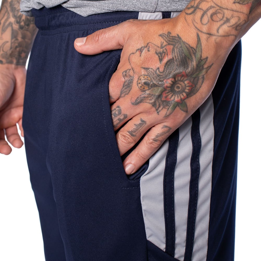 Bermuda Masculina Poker Seaside Dry Active Marinho/Amarelo Marinho/Amarelo 4