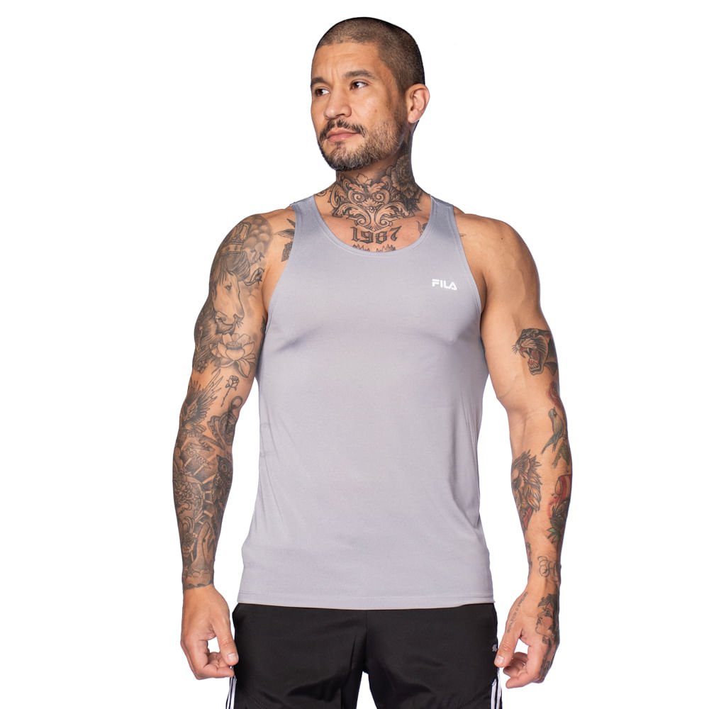 Regata Masculina Fila Sport Melange Lux Cinza