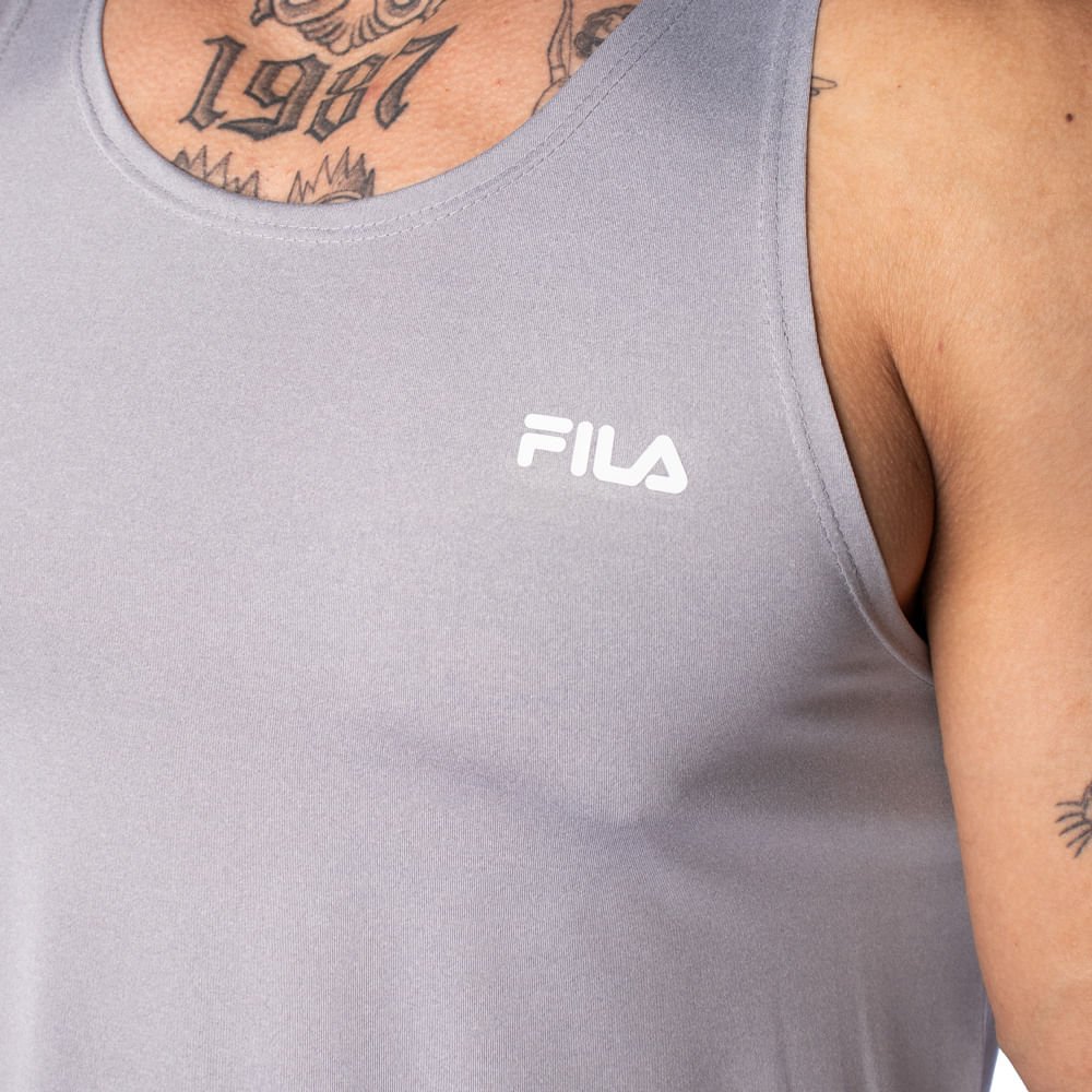 Regata Masculina Fila Sport Melange Lux Cinza Cinza 3