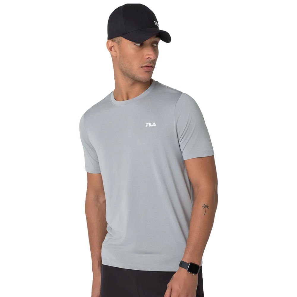Camiseta Masculina Fila Sport Melange Lux Cinza