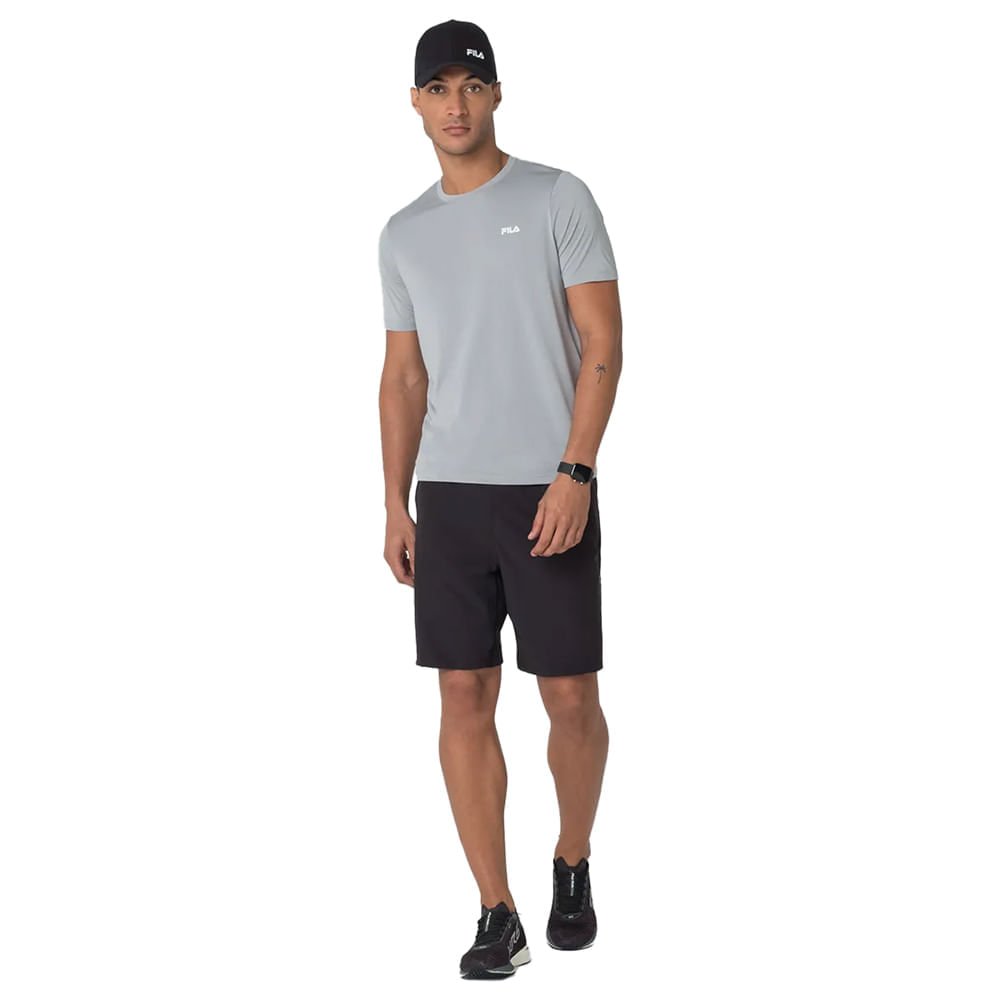 Camiseta Masculina Fila Sport Melange Lux Cinza Cinza 3