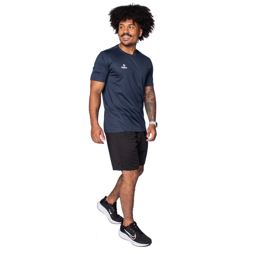 Camiseta Masculina Topper Classic New Marinho Marinho 4