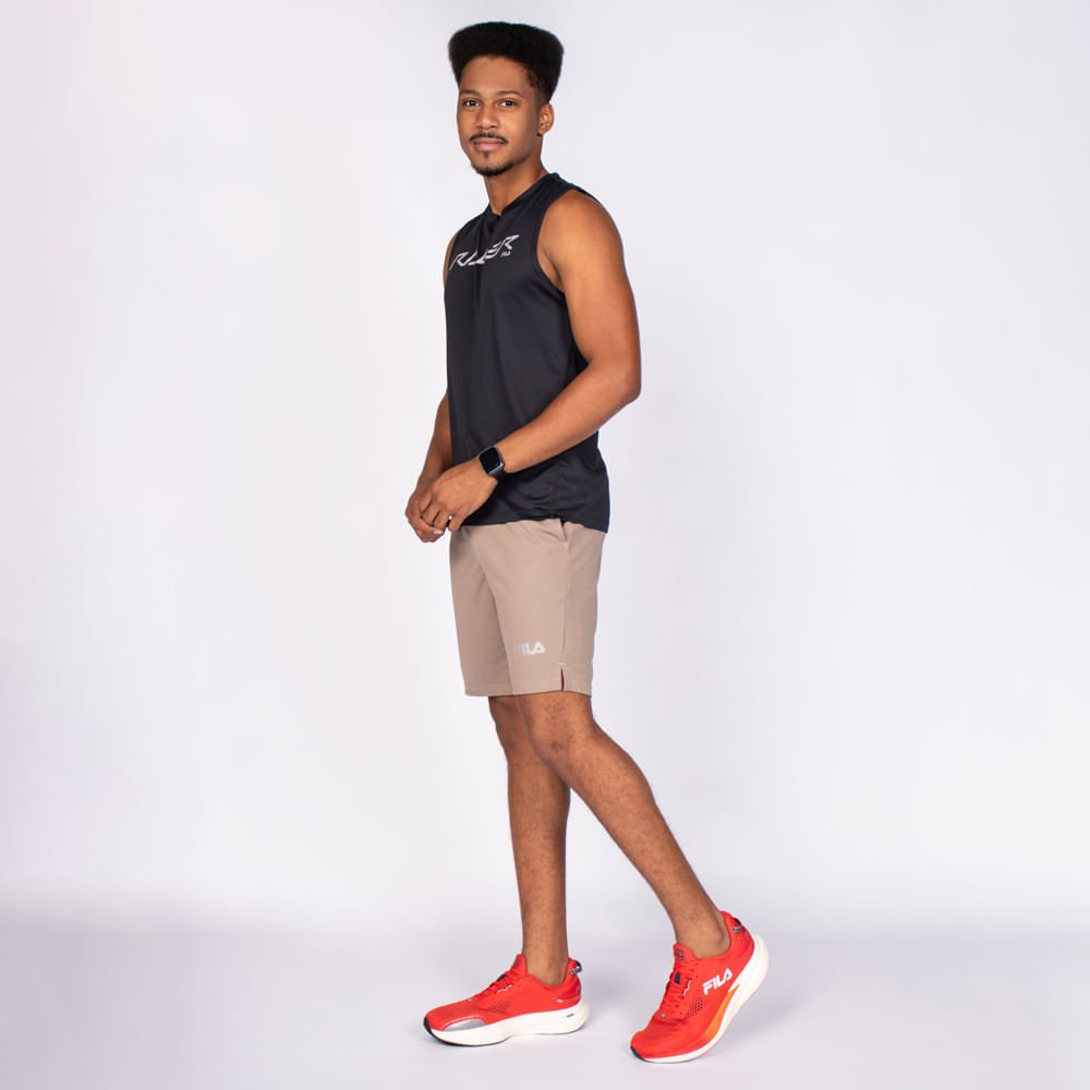 Regata Masculina Fila Reflective Core Run Preto Preto 6